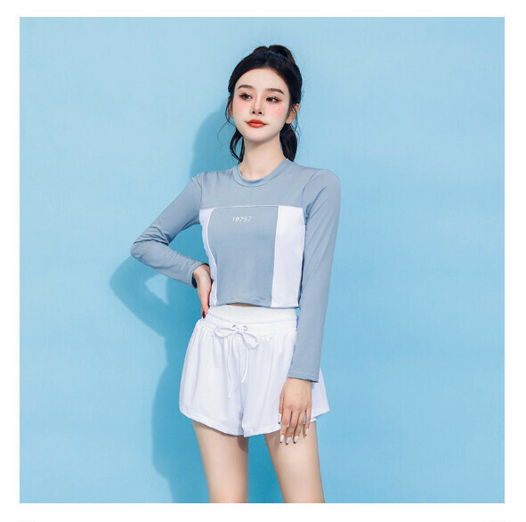 熱推分體運動游泳衣【S-XL】【湖藍色】 (下單後聯絡客服確認發貨尺碼) 