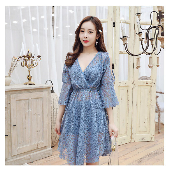 熱推泳衣女分體三件套【M-XL】【湖藍】 (下單後聯絡客服確認發貨尺碼) 
