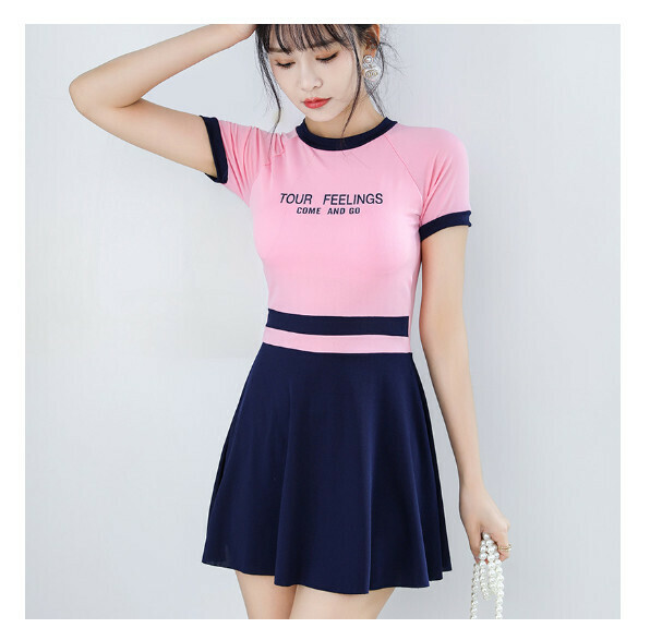熱推連體游泳衣【S-XL】【粉色】 (下單後聯絡客服確認發貨尺碼) 