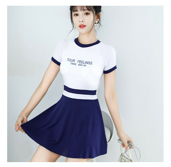 熱推連體游泳衣【S-XL】【藏青】 (下單後聯絡客服確認發貨尺碼) 