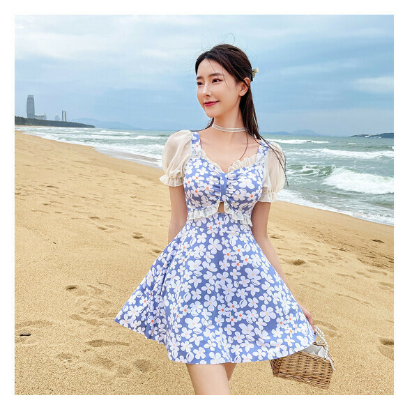 熱推連體裙式泳衣【M-XL】【紫羅蘭】 (下單後聯絡客服確認發貨尺碼) 