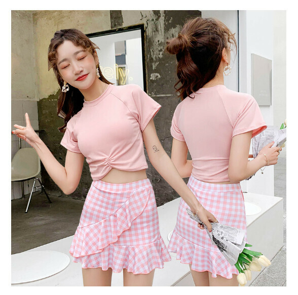 熱推分體式泳衣【S-XL】【粉色】 (下單後聯絡客服確認發貨尺碼) 