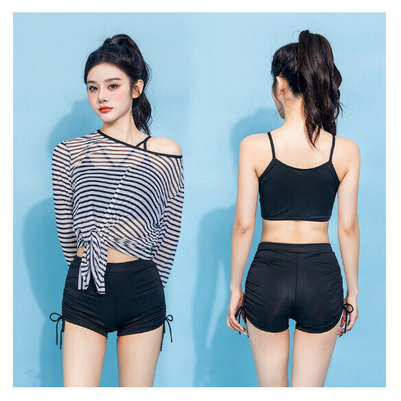 熱推分體式泳衣【M-XL】【黑色】 (下單後聯絡客服確認發貨尺碼) 