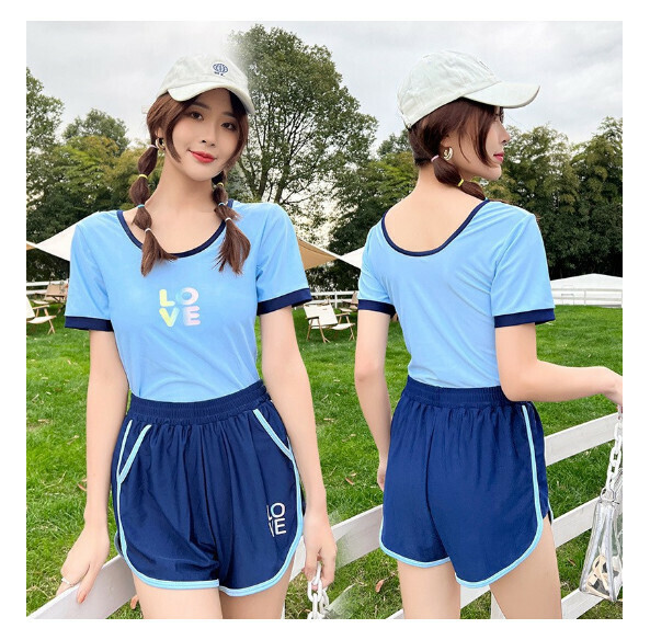 熱推分體式泳衣【L-XL】【092963分體冰藍】(下單後聯絡客服確認發貨尺碼) 