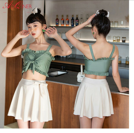 熱推分體式泳衣【L-XL】【81375分體綠色】 (下單後聯絡客服確認發貨尺碼) 