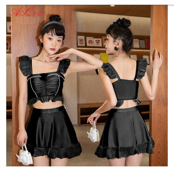熱推分體式泳衣【L-XL】【81356分體黑色】 (下單後聯絡客服確認發貨尺碼) 