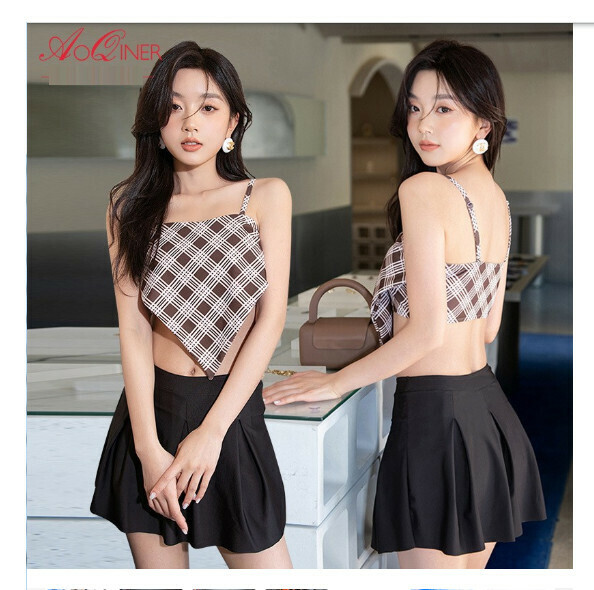 熱推分體式泳衣【L-XL】【81383分體咖啡色】 (下單後聯絡客服確認發貨尺碼) 