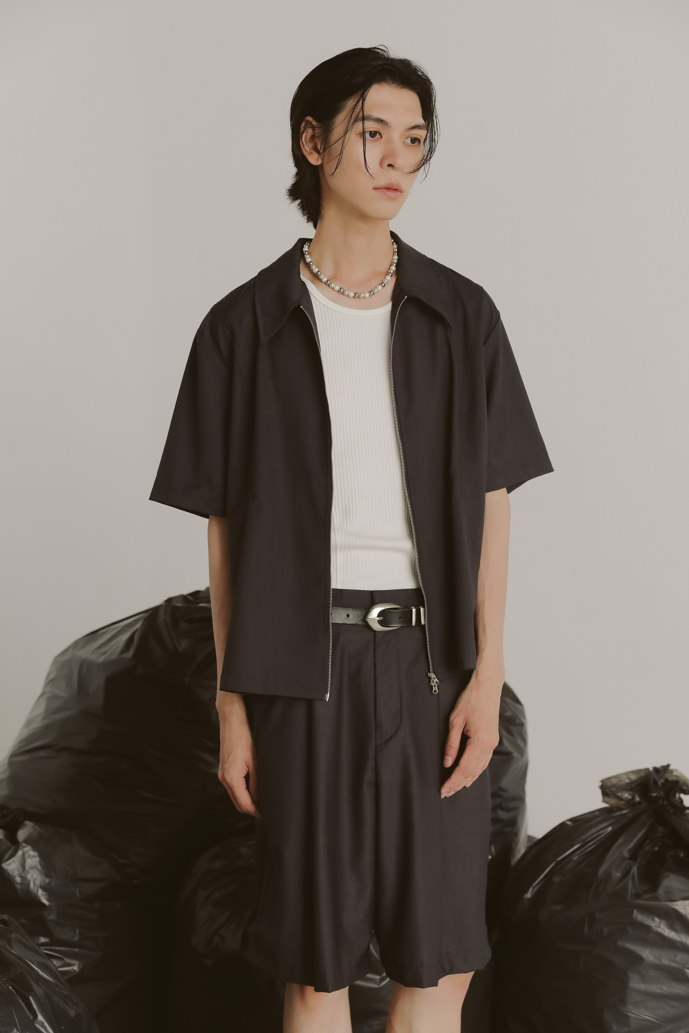 Double Cutting Set-Bermuda Pants #短褲