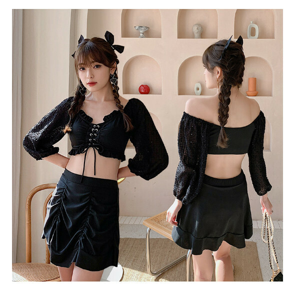 熱推分體式泳衣【M-XL】【黑色】 (下單後聯絡客服確認發貨尺碼) 