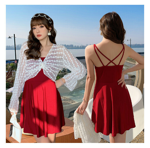 熱推連體式泳衣【M-XL】【棗紅色】 (下單後聯絡客服確認發貨尺碼) 