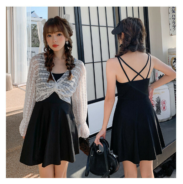 熱推連體式泳衣【M-XL】【黑色】 (下單後聯絡客服確認發貨尺碼) 