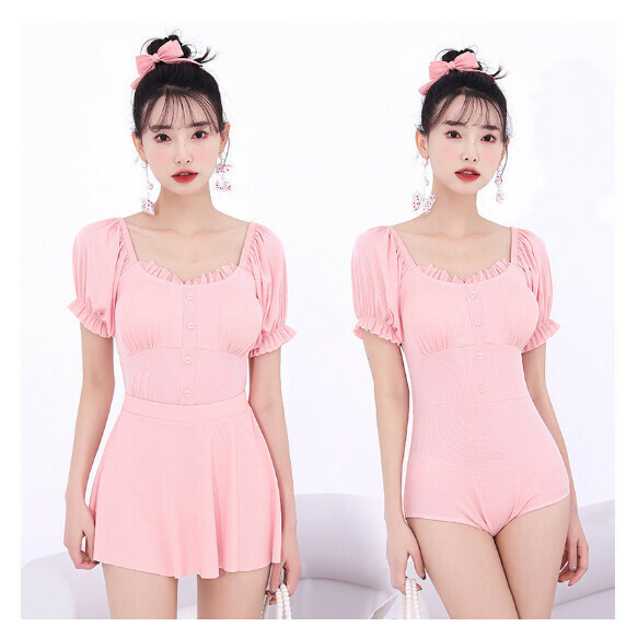 熱推連體式泳衣【M-XL】【粉紅色】 (下單後聯絡客服確認發貨尺碼) 