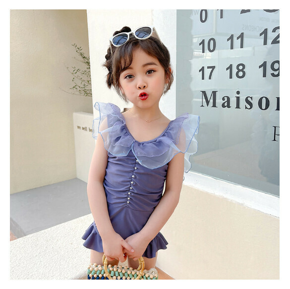 Popular children's one-piece swimsuit [110-130 sizes] [navy blue] (contact customer service after placing the order to confirm the delivery size)
