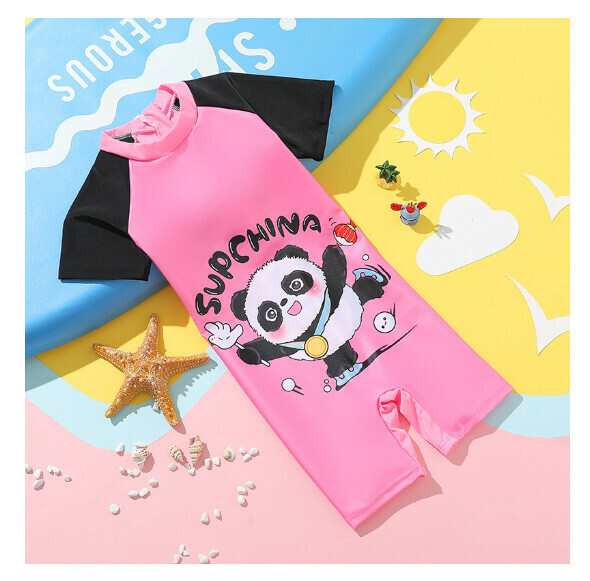 Popular children's one-piece swimsuit [L-2XL size] [Gold Medal Panda] (contact customer service after placing the order to confirm the delivery size)