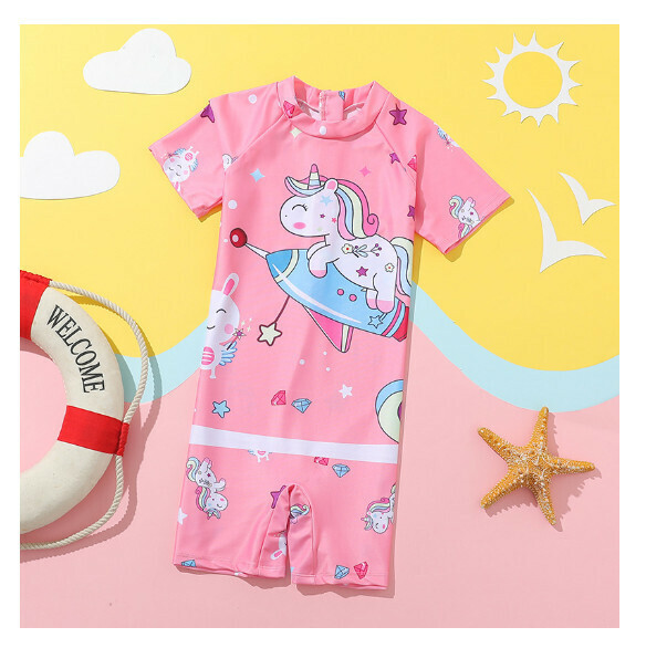 Popular children's one-piece swimsuit [L-2XL size] [Rainbow Pony] (contact customer service after placing the order to confirm the delivery size)