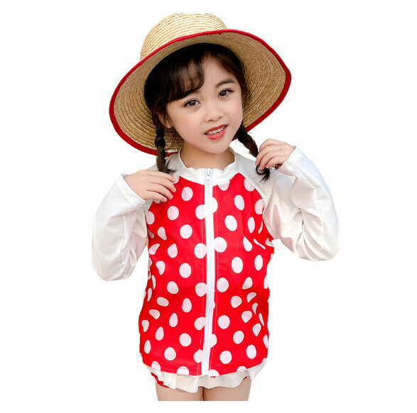 Popular children's one-piece swimsuit [110-130 sizes] [NT08865-red] (contact customer service after placing the order to confirm the delivery size)