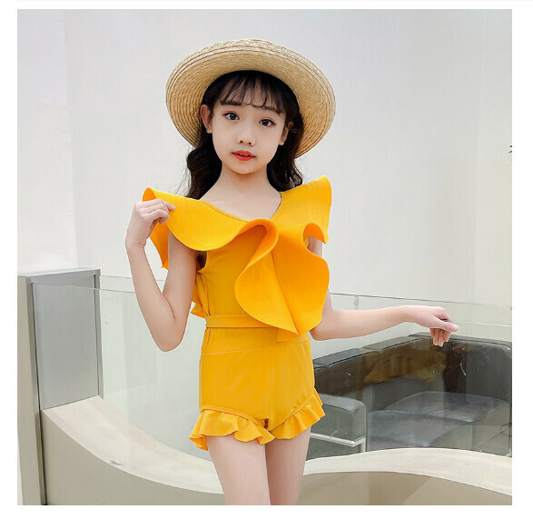 Popular children's one-piece swimsuit [110-130 sizes] [NT08852-orange] (contact customer service after placing the order to confirm the delivery size)