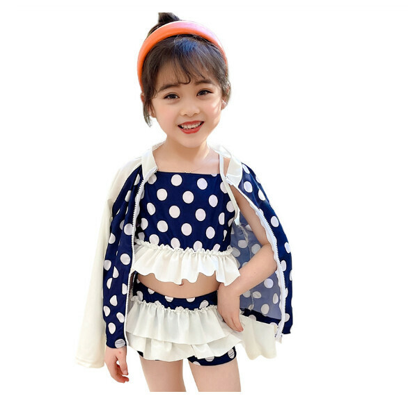 Popular children's one-piece swimsuit [110-130 sizes] [NT08865-Navy Blue] (contact customer service after placing the order to confirm the delivery size)