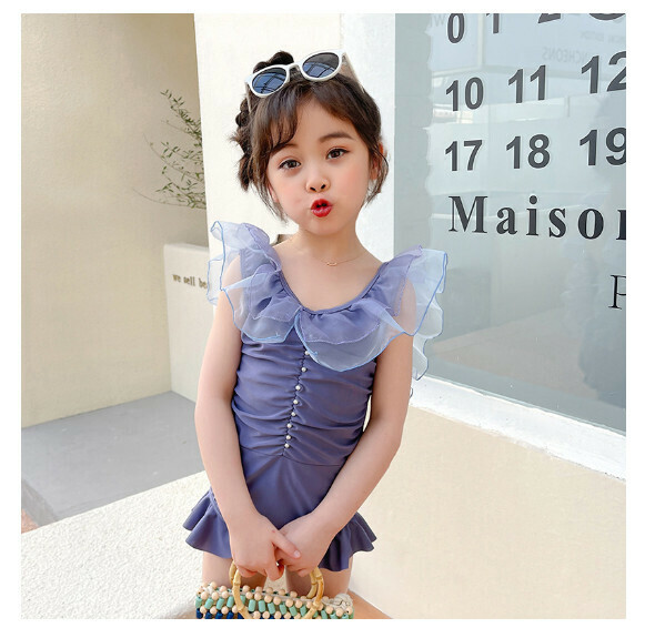 Popular children's one-piece swimsuit [110-130 sizes] [NT08860-Navy Blue] (contact customer service after placing the order to confirm the delivery size)