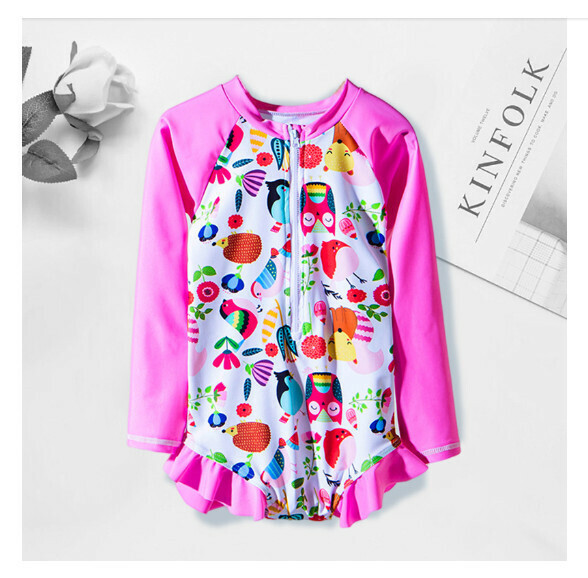 Popular children's one-piece swimsuit [110-130 sizes] [NT08878-Western red (with hood)] (contact customer service after placing the order to confirm the delivery size)