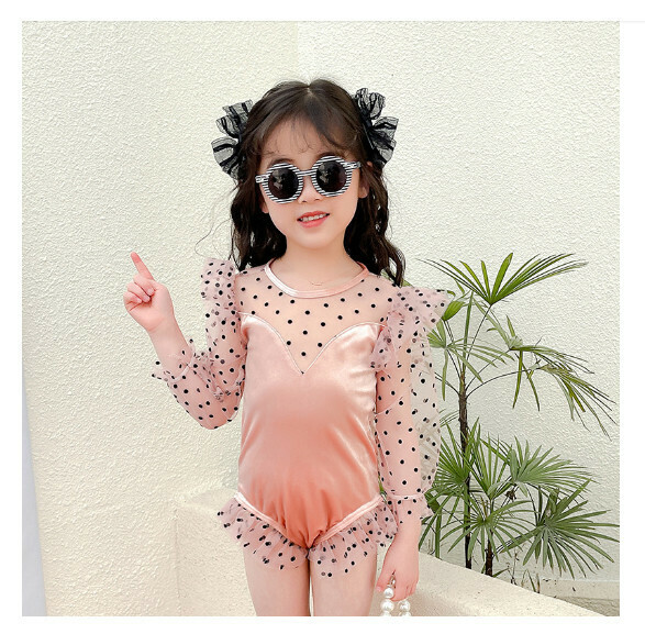 Popular children's one-piece swimsuit [110-130 sizes] [NT08856-coffee color] (contact customer service after placing the order to confirm the delivery size)