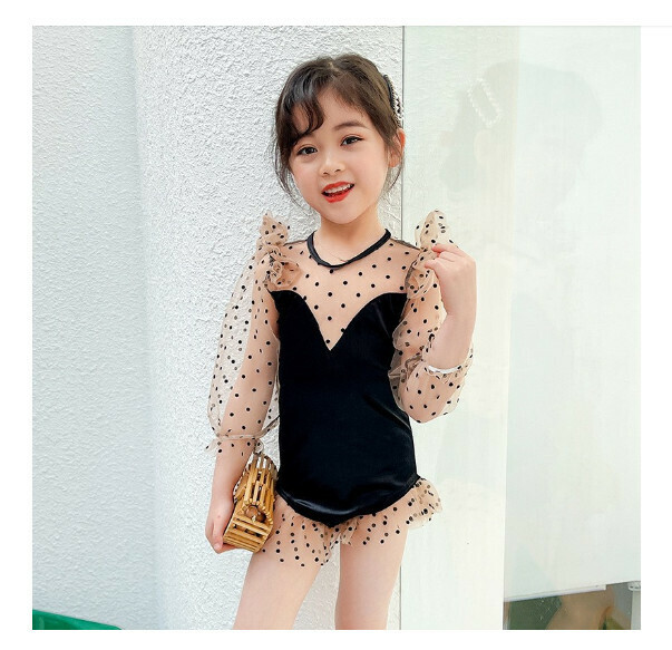 Popular children's one-piece swimsuit [110-130 sizes] [NT08856-black] (contact customer service after placing the order to confirm the delivery size)