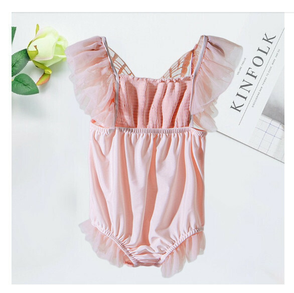 Popular children's one-piece swimsuit [110-130 sizes] [NT08850-meat powder] (contact customer service after placing the order to confirm the delivery size)