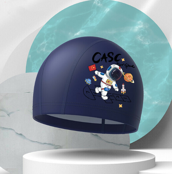 New PU waterproof swimming cap [Navy Astronaut]