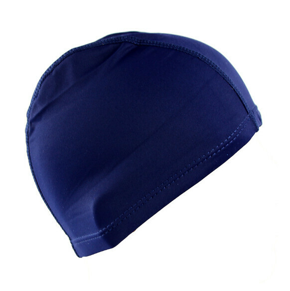 New nylon cloth swimming cap [navy blue]