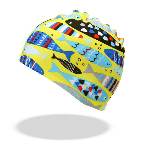 New children's swimming cap [tropical fish cloth cap]