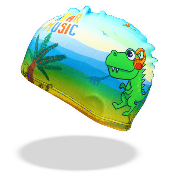 New Children's Swimming Cap [Musical Dinosaur Cloth Cap]