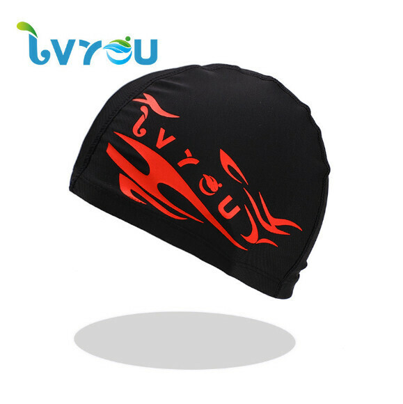 New spandex swimming cap [red label cloth cap]