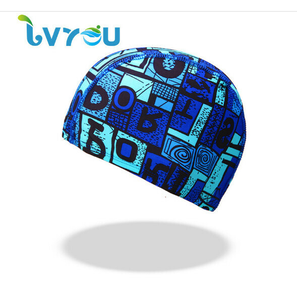 New spandex swimming cap [letter cloth cap]