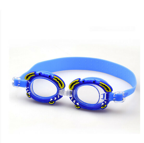 New waterproof and anti-fog children's swimming goggles [Blue Crab]