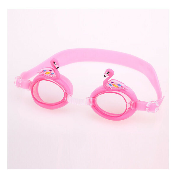 New waterproof and anti-fog children's swimming goggles [Pink Swan]