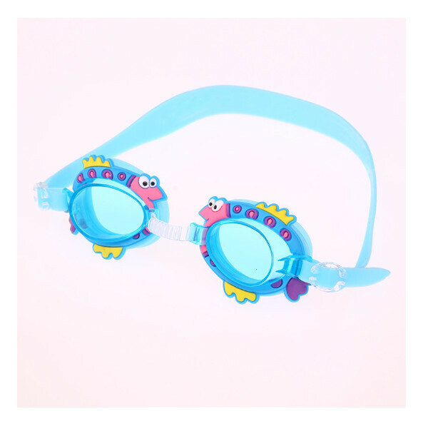 New waterproof and anti-fog children's swimming goggles [Lake Blue Fish]