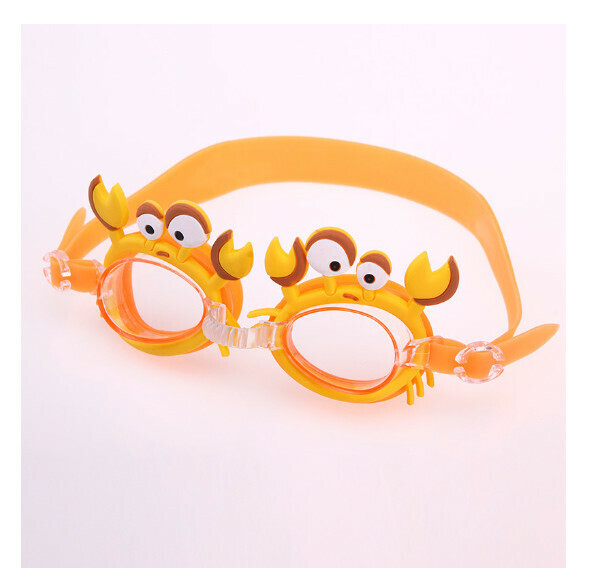 New waterproof and anti-fog children's swimming goggles [Orange Crab]