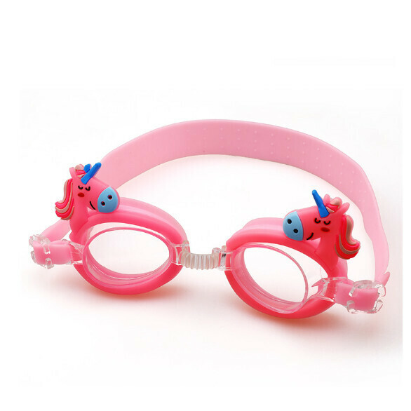 New waterproof and anti-fog children's swimming goggles [Pink Unicorn]