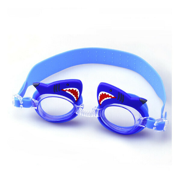 New waterproof and anti-fog children's swimming goggles [Blue Shark]