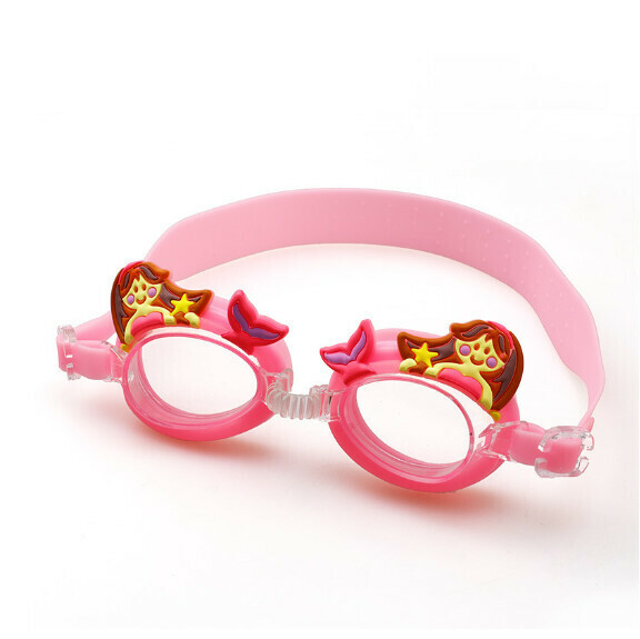 New waterproof and anti-fog children's swimming goggles [Pink Fish Princess]