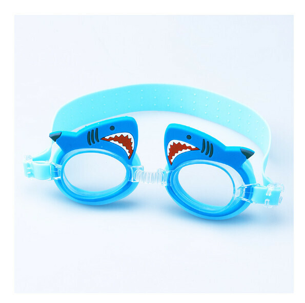 New waterproof and anti-fog children's swimming goggles [Lake Blue Little Shark]