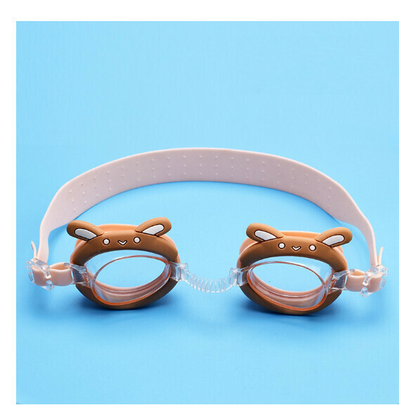 New waterproof and anti-fog children's swimming goggles [cartoon bunny]
