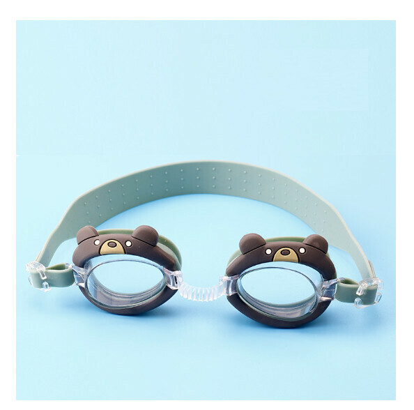 New waterproof and anti-fog children's swimming goggles [Cartoon Bear]