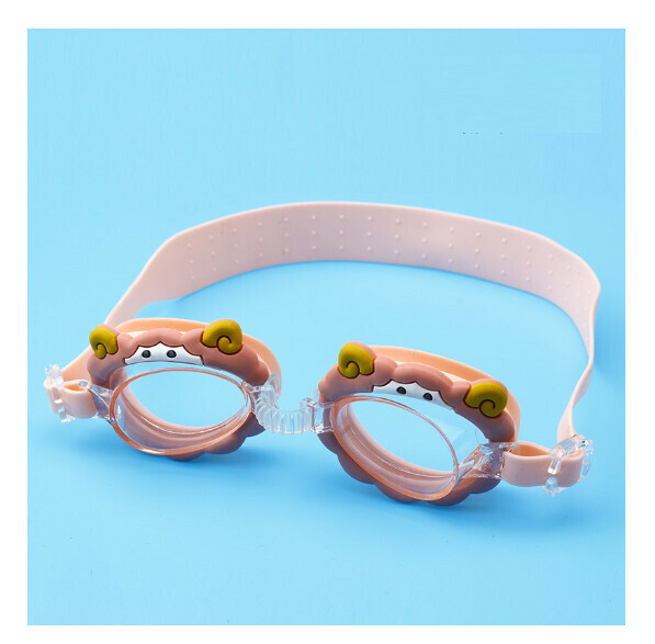 New waterproof and anti-fog children's swimming goggles [cartoon lamb]