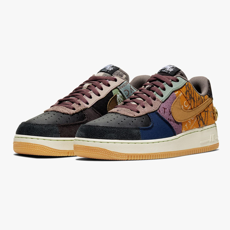 <連線代購商品>男女鞋 TRAVIS SCOTT x NIKE AIR FORCE 1 LOW CACTUS JACK 腰果花 變形蟲 AF1 休閒鞋【CN2405-900】