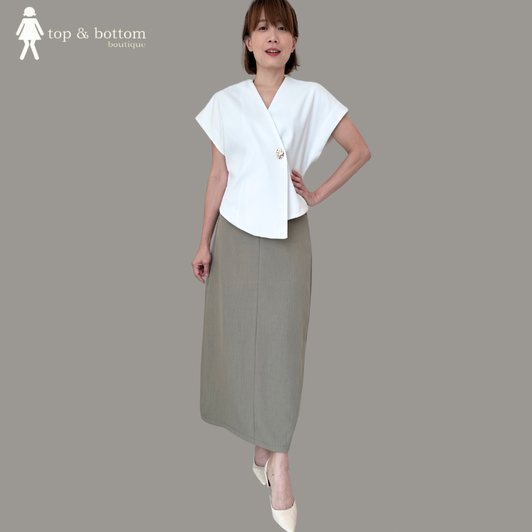 HIGH WAISTED PENCIL LONG SKIRT