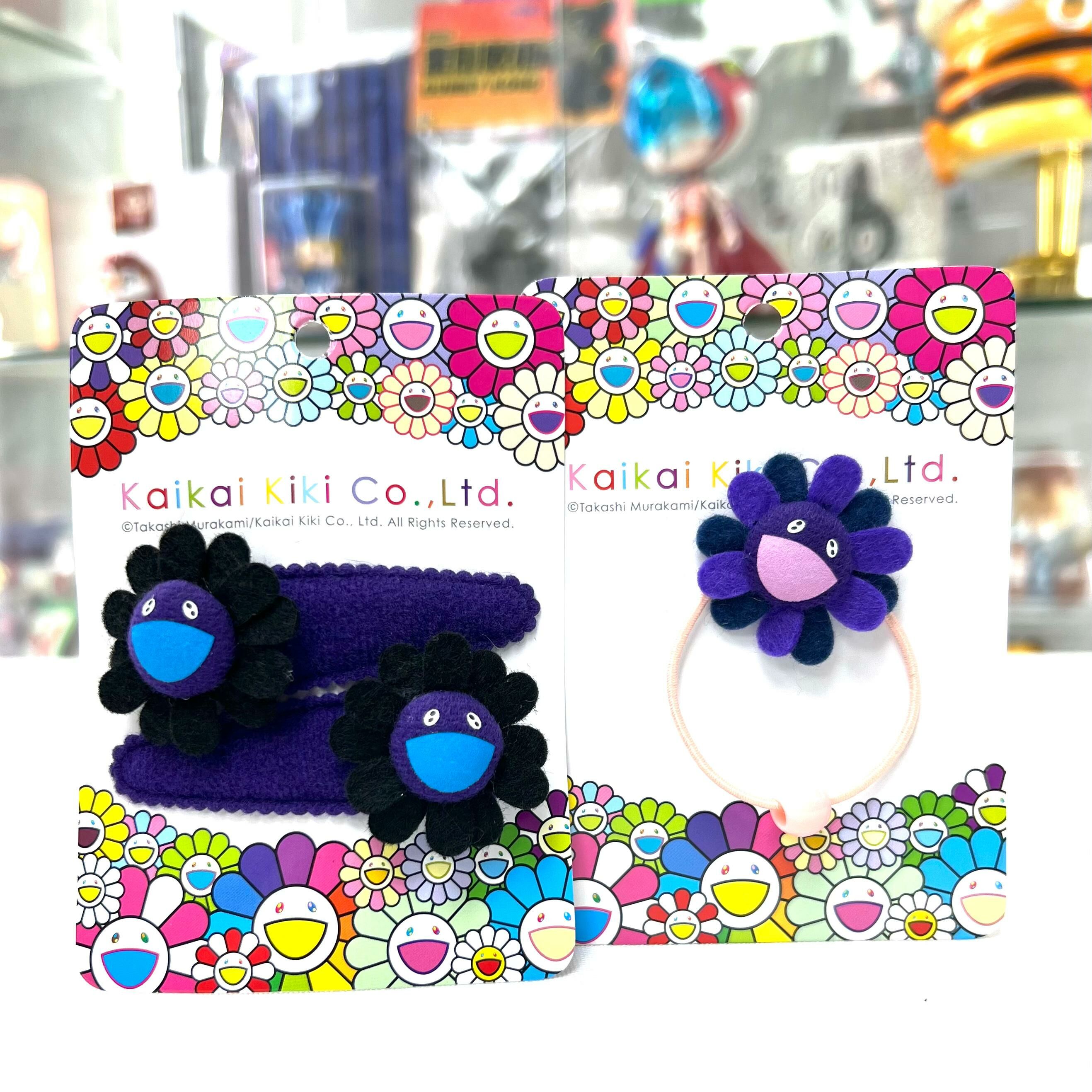 New Murakami Flower Hairpin / Hair Elastic (Black x Navy)(Navy x Pink)