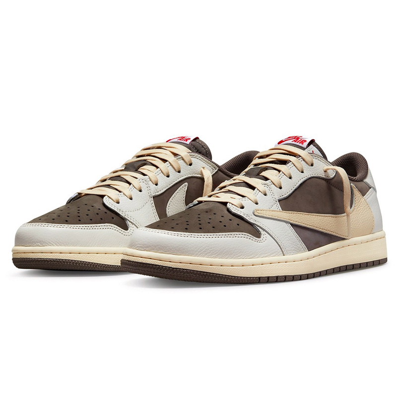 <連線代購商品>TRAVIS SCOTT x  AIR JORDAN 1 LOW Reverse Mocha 反轉摩卡 倒勾 低筒休閒鞋【DM7866-162】AJ1TS