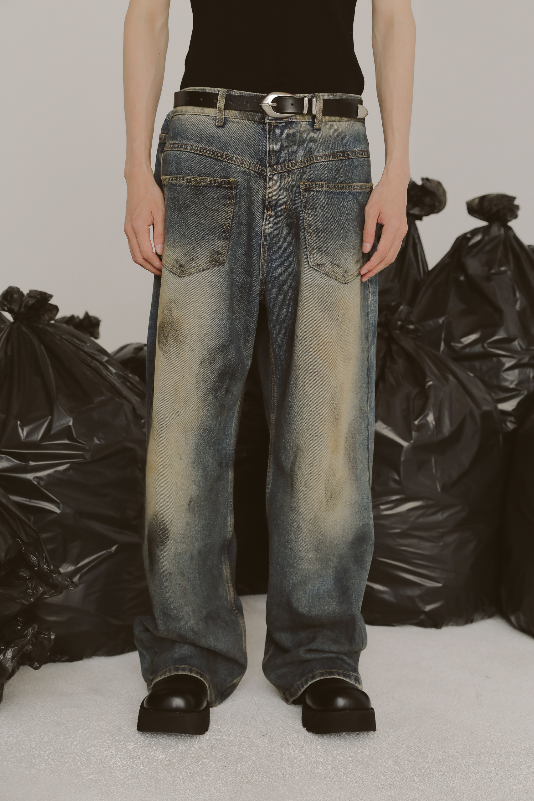 Gabbana Pocket Wide Denim Pant #單寧褲