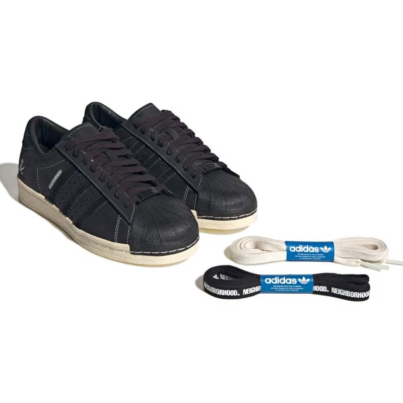 Neighborhood x Adidas Originals Superstar "N 2005"  弍式 骷顱雙刀 貝殼頭 黑 男鞋 ID8650 [台灣現貨]